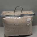 QSH 3PCs Light Taupe Oversized King Comforter Set 120x120,Shabby Vintage Chic Ruffled Bedding Comforter Extra Large Farmhouse French Country Rustic Comforter Microfiber Soft Lightweight Bedding