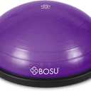 Bosu Balance Ball Exercise Trainer, Home Gym Equipment w/ Guided Workouts & Pump, 26", Blue - Inflatable Fitness Platform for Strength Training, Standing, Balancing, and Core Workout (Purple/Black)