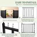 Heavy Duty Expandable Deck Fence Gate, Adjustable 37.4"-49.2" W x 33" H Outdoor Safety Gate, Self Closing Hinges & Latch No Cutting Required, Fence Gate for Deck, Patio, Garden, Yard & Pet