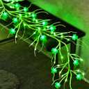 [Timer & 8 Modes] 6 Ft 48 LED St Patricks Day Garland, St Patricks Day Decorations St Patricks Garland with Shamrock Lights St Patricks Day Lights St Patricks Day Decor for Home Table Mantle Porch