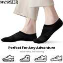 wernies No Show Socks Women - 8 Pairs Ankle Socks for Women, Low Cut Socks Short Cotton Socks, Invisible Casual Socks (Black)
