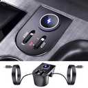 Car USB Hub Docking Station for Toyota Sienna 2021 2022 2023 2024 2025 2026 Type-C Fast Charger Auto Interior Centre Console Accessories Cigarette Lighter Decoration Phone Wireless Charging Adapter