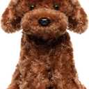 WEIGEDU Adorable Labradoodle Plush Toy Fluffy Red Poodle Stuffed Animal Dog Puppy, 12.6" - Perfect for Kids, Babies, Birthday, Nursery