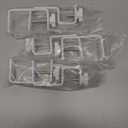 Over Blinds Curtain Rod Brackets for Outside Mounted, No-Drill Blinds Curtain Rod Holders for 1.3-2" Rectangular Headrails, Tool-Free & No Wall Damage, Apartment & Renter Friendly (Set of 3, White)