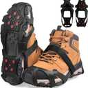 Ice Cleats for Shoes and Boots Tungsten Crampons Non-Slip Shoe Spikes Grippers for Snow and Ice Traction Cleats with Reflective Heel Slip-on Snow Cleats for Men Women Winter Walking (X-Large(11-14 men/12.5-15.5 women))