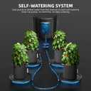 Spider Farmer Gravity-Fed Self-Watering System, 4-Pack Auto Watering System with 13 Gallon Reservoir, 4 Fabric Pot Base for Indoor Plants, Grow Tents, Greenhouses