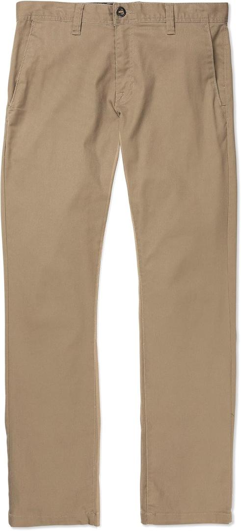 Volcom Men's Frickin Modern Fit Stretch Chino Pant Khaki (Brown)