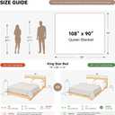 Ultra Soft Faux Fur Bubble Blanket King Size,White,108"x90", 90x108