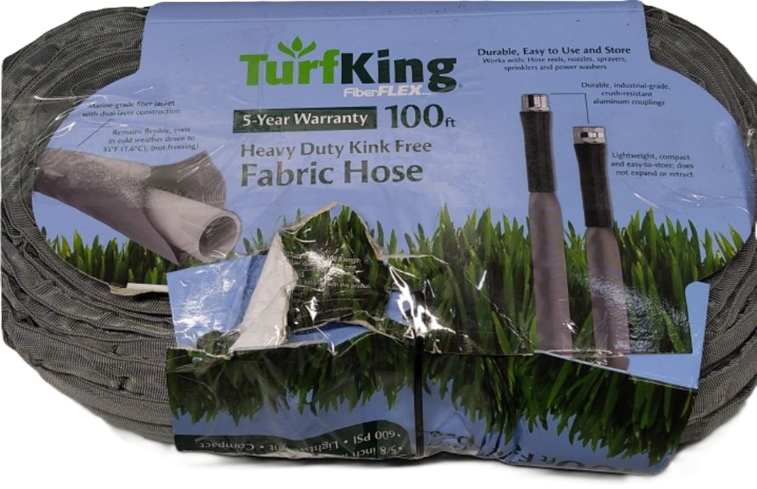 Turf King, Heavy Duty Junk, Fabric Hose, 100ft
