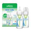 Dr. Brown's Anti-Colic Options+ Narrow Glass Baby Bottle with Level 1 Slow Flow Nipple, BPA-Free, 4 oz/120mL, 0m+, 2-Pack 