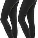 G&Y 2 Pairs Fleece Lined Tights for Women - 100D Opaque Warm Winter Pantyhose, Medium