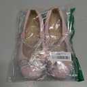 K KomForme Girl's Bow Mary Jane Dress Shoes Ballet Princess Flats with Rhinestone Strap for Party Wedding School, Toddler/Little Kid/Big Kid, Size 1