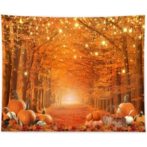 Allenjoy 10 x 8 FT Fall Photography Backdrop Thanksgiving Party Supplies Autumn Pumpkin Friendsgiving Background Decor Photo Booth Props
