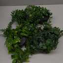 Palonu Artificial Hanging Plants for Shelf, 4 Pack Fake Potted Greenery Faux Eucalyptus Vine, Mandala Vine, String of Pearls,Pea pod Leaves in Pot for Office Living Room Bathroom Indoor Outdoor Dcor