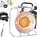 Outdoor Multi-Use Portable Propane Patio Heater/Cooker, 18,000 BTU include USB Lighter, Gas Camping Heater for Tent Hunting, Fishing,RV (Fuel not included) (Small 2-in-1)