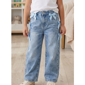 Kids Jeans Women Bow Jeans Cute Pants Fun Pants Casual Trendy Clothes, Blue Size 8Y