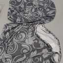 Vintage Vine Office Chair Cover Set 2pcs Stretchable Polyester Computer Chairs Covers Grey Vine and Leaves Washable Slipcover for Universal Desk Rotating Chair Protection (Gray Floral)