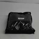 ULTICOR 4-Piece, 1 Seat Recliner Cover, Yarn Dyed Reclining Chair Covers for 1 Cushion Reclining Sofa, Single Seat Recliner Couch Cover, Soft, Machine Washable (Black, Recliner Cover)