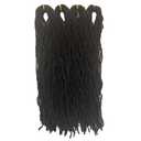 Fuax Locs Crochet Hair Super Lightweight Micro Locs 4 Pack Sister Locks Crochet Hair Synthetic braids Hair Extensions (#4, 18 inches)