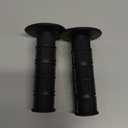 Worldmotop Motorcycle Handlebar Grips Non-Slip Soft Rubber Grips Handlebar with 7/8" 22mm 24mm Replacement for All Off Road ATV Dirt Bike, Bike Handle Grips(Black)