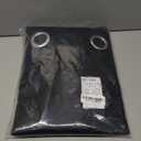 NICETOWN Pitch Black Solid Thermal Insulated Grommet Blackout Curtains/Drapes for Bedroom Window (2 Panels, 42 inches Wide by 63 inches Long, Black)