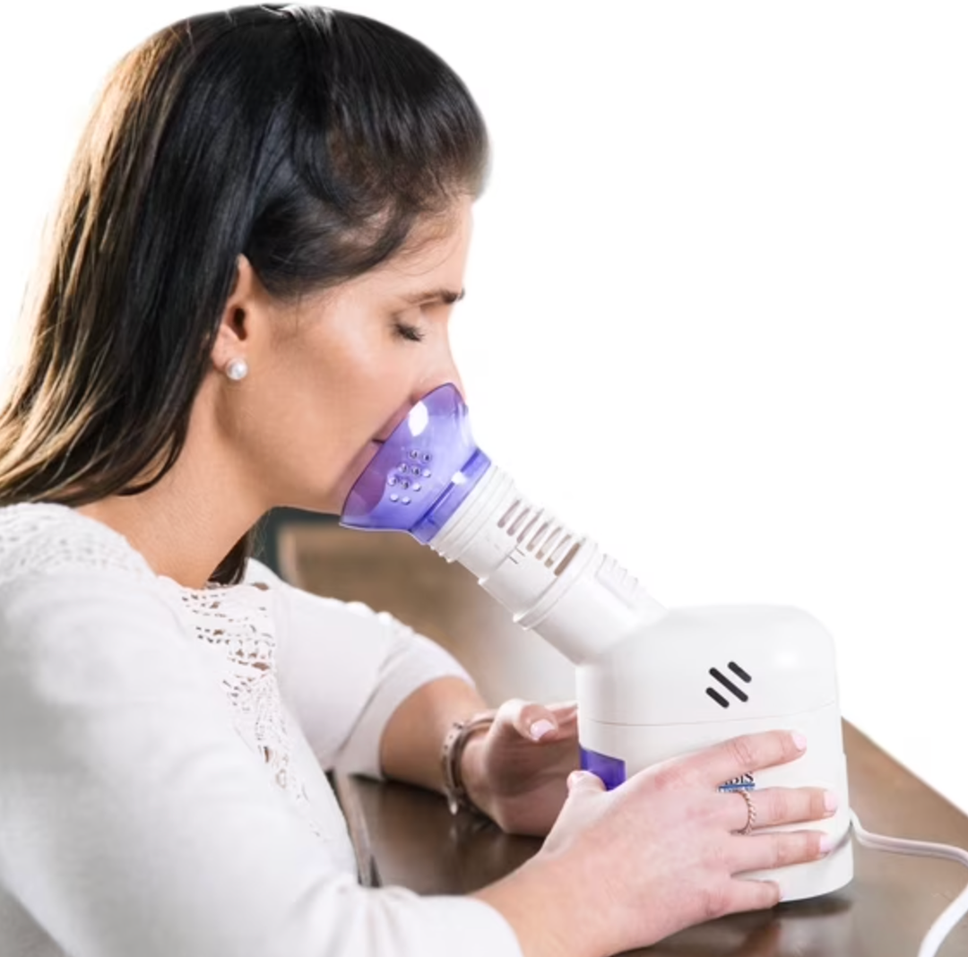 MABIS Facial Steamer, Steam Inhaler, FSA Eligible, Vaporizer or Vocal Steamer with Aromatherapy Diffuser and Soft Face Mask for Cleansing, Sinus Pressure, Congestion, Colds and Cough, 25mL