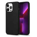 Casecious Compatible with iPhone Hard Body Protection LeatherLike Cell Phone Mobile case cover casing funda para Camera Lens Protection Drop Protection Anti-Fingerprint Raised Bezel (Black)