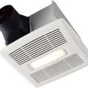 Broan-Nutone AE80BL InVent Series Single-Speed Fan with LED Light, Ceiling Room-Side Installation Bathroom Exhaust Fan, ENERGY STAR Certified, 0.7 Sones, , White , 80 CFM 0.7 Sones