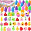 24 Pcs Easter Eggs Filled with Squishy Toys, Easter Basket Stuffers for Toddlers, Sensory Squeeze Toy for Easter Party Favors,Easter Gifts for Kids,Prefilled Easter Eggs,Easter Decorations