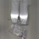 50 Pack 3.5 Oz Mini Square Dessert Cups with Spoons,Plastic Parfait Appetizer Cup,Disposable Plastic Cups for Puddings Mousse Desserts Pack Of 2