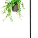 60" Shepherds Hooks for Outdoor, Heavy Duty Bird Feeder Pole for Hanging Lantern, Hummingbird Feeder, 7 Prongs Base Shepherds Hook for Bird Feeders Outside,1 Pack, Black