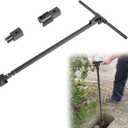 3-in-1 Adjustable 2" Main Valve Key with 1" Curb Key, 2" Curb Key