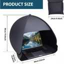 Portable Sun Shade for Working Outside - Up to 18" UV Shield & Sun Tent | Foldable Outdoor Computer Cover with Glare Reduction | Fits Most Laptops (Black)