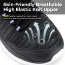 FitVille Slip On Sneakers Women Slip On Shoes Hand Free Wide Walking Shoes Arch Support Shock Absorption Memory Foam for Bunions Heel Bone Neuropathy Black 7 Extra Wide