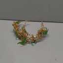 FRESHME Renfaire Butterfly Fairy Elf Crown - Elf Headpiece with Green Butterfly Wings Elven Tiara with Tassel Elven Headband Wedding Renaissance Cosplay Halloween Fantasy Accessories for Women Adult