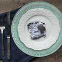 13" Vintage Charger Plates, Turquoise Beaded Chargers for Dinner Plates Set of 6, Reusable Decorative Charger Plate Set Bulk Wedding, Suitable for Easter, Anniversaries, Valentine's Day, Baby Shower