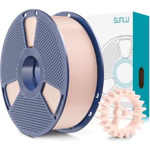 SUNLU PLA+2.0 3D Printer Filament, Upgrade PLA+ Filament 1.75mm, Tougher and Stronger, Neatly Wound Filament, Dimensional Accuracy +/-0.02mm, 1KG Spool(2.2lbs), Beige