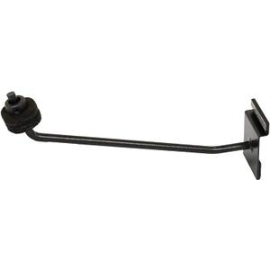 Slatwall Cymbal Arm Wall Mounted Display Hanger with Rubber Head for 10/13,5 Inch Cymbals, Black Coated Iron Frame with Butterfly Nut and Hi-Hat Pad