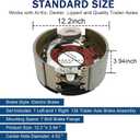 12-1/4" x 5" (12.25" X 5") Electric Trailer Brake Assembly Pair for 12,000 LBS (12K) Trailer Axles Left and Right Electric Trailer Brakes