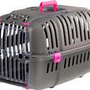Ferplast Jet Pet Carrier: Value Dog Carrier Suitable for Toy Dog Breeds & Small Cats, Assembled Dimensions: 12.6L x 18.5W x 11.42H inches, Fuchsia