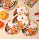 Friendsgiving Plates and Napkins Sets for 50 Guests, Thanksgiving Paper Plates and Napkins Party Supplies for Thanksgiving Friendsgiving Party Decorations