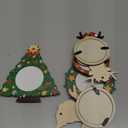 Yalikop 16 Pcs Christmas Photo Frame Ornaments Wooden Nutcrackers Santa Snowman Snowflake Picture Frame Tree Decoration DIY Photo Keepsakes for Xmas Party Decorations Winter Holiday Gift (Classic)