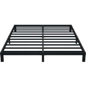 7 Inch Queen Bed Frame No Box Spring Needed, Low Profile Metal Platform Bed Frame Queen Size, Heavy Duty Support Bedframes, Easy Assembly