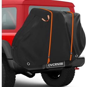 Bike Cover for Transport on Rack,600D Waterproof &Tear resistant Bicycle Covers for 1,2 Bikes on Rear Bike Rack,Heavy Duty Rain Dust with Night Reflective Handle for Car Hitch Travel