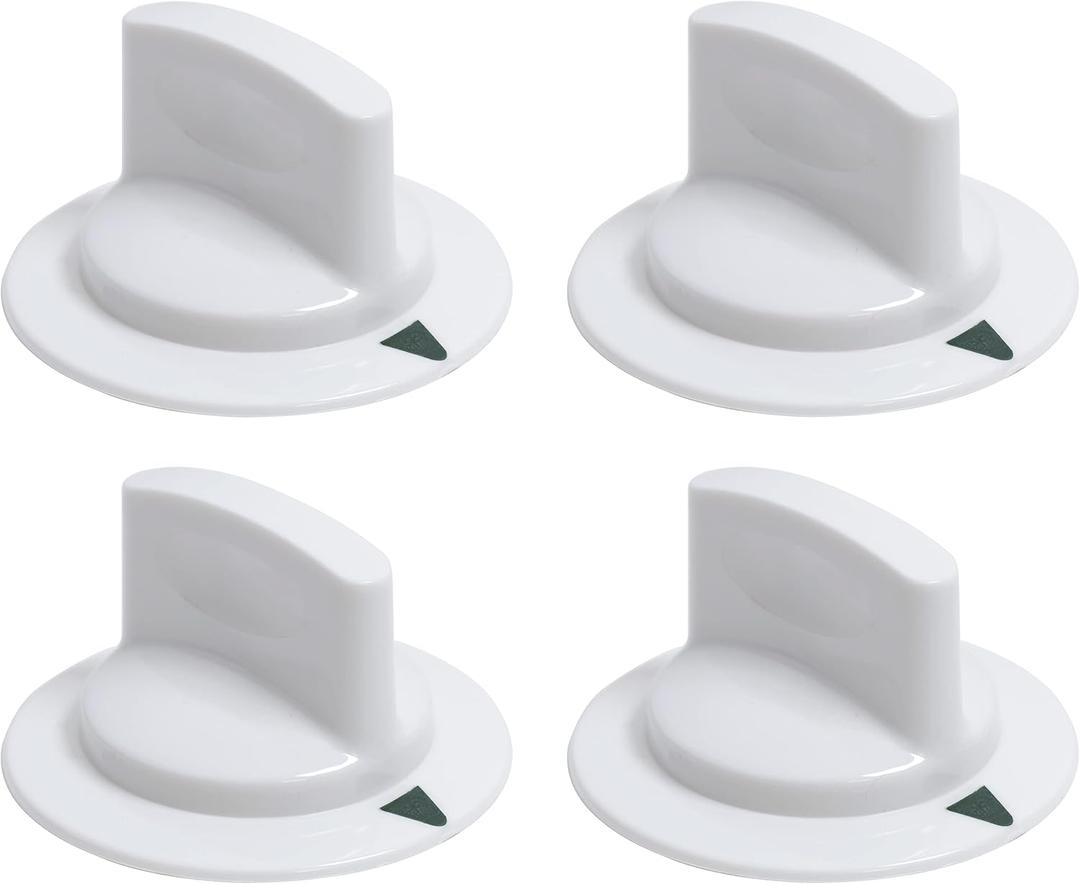 [UPGRADED] BlueStars 4 Packs WE1M652 Dryer Timer Control Knob with UPGRADED Metal Ring - Compatible with Hotpoint & GE Dryers - Replaces 1264289 AP3995164 PS1482196 AH1482196