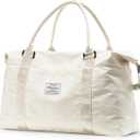 HYC00 Travel Duffel Bag,Carry-on Overnight Weekender Bags for Women,Sports Tote Gym Bag with Wet Pocket (A-Soft-Beige)