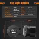 Round LED Fog Lights Assembly for 2016-2023 Toyota Tacoma, 2014-2023 4Runner, 2014-2019 Tundra, 2007-2014 Camry, 2006-2012 RAV4, 2006-2013 Yaris, 2008-2013 Lexus IS-F, Front Bumper Driving Lamp