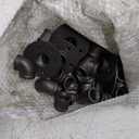 30 Pack 1/2 Inch Cast Iron Pipe Fittings (10 Elbows, 10 Tees, 10 Flange), DIY Steampunk Industrial Vintage Style