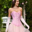 SZIVYSHI Corset Tops for Women, Bustier Shapewear Lingerie, Lace Waist Push Up Bodysuit