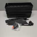 SPACEKEEPER Slim Rolling Storage Cart 4 Tier Bathroom Organizer Cart Mobile Shelving Unit Slide Out Utility Cart for Kitchen, Bthroom, Makeup, Craft, Laundry Narrow Places, Black